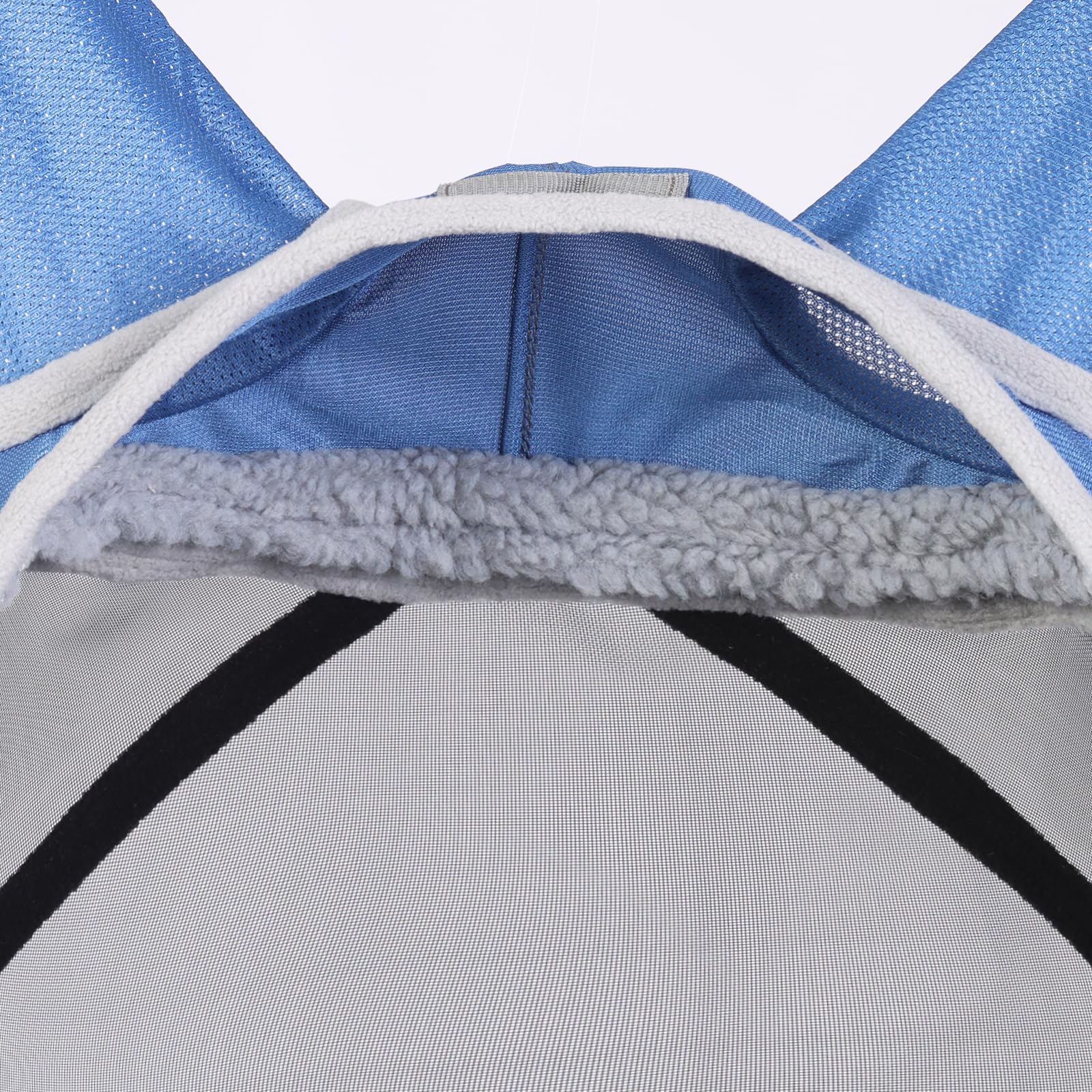 Harrison Howard CareMaster Pro Luminous Horse Fly Mask Large Eye Space Long Nose with Ears UV Protection for Horse Royal Blue L